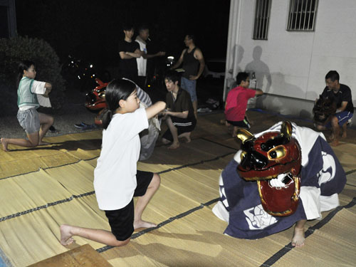 web長太の天王祭に向けて練習