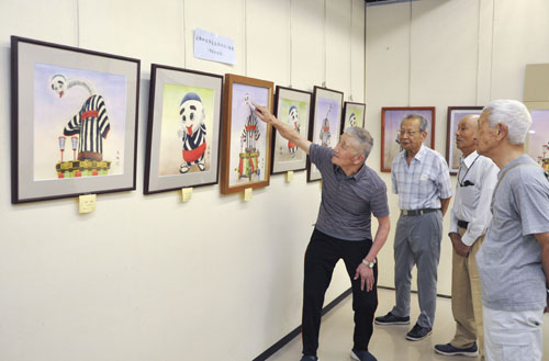 web08◎P説・四日市・日本画「観水会」が「四日市まつり大小入道画展」