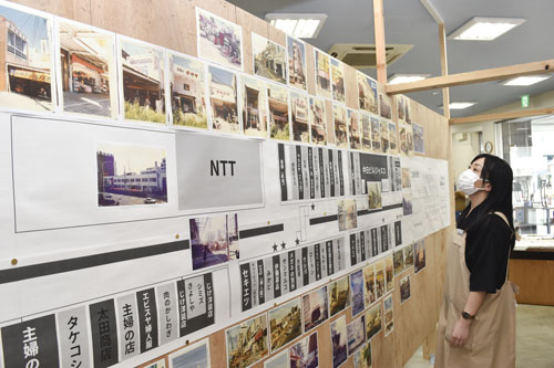 web10◎P説・ミフジで昭和60年代の商店街写真とジオラマ展示1写真