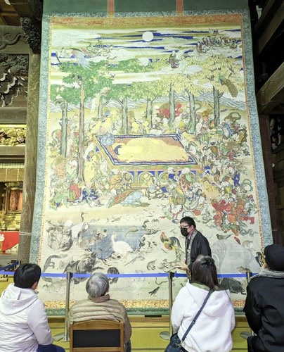 web01・津・高田本山専修寺で仏大涅槃図公開