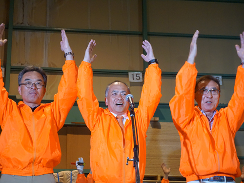 web01◎P説・◎木曽岬町長選 三輪氏当選