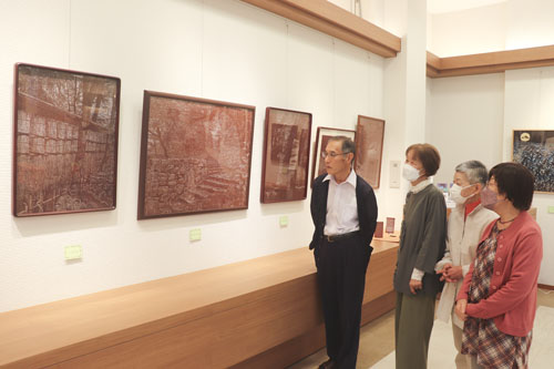 web08◎P説・桑名 喜寿記念彫型画の作品展