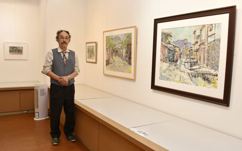 web09・松菱美術画廊で田村公男さん個展始まる